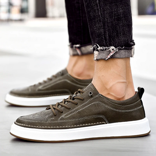 Classic Leather Men's Sneakers - BritishElegance