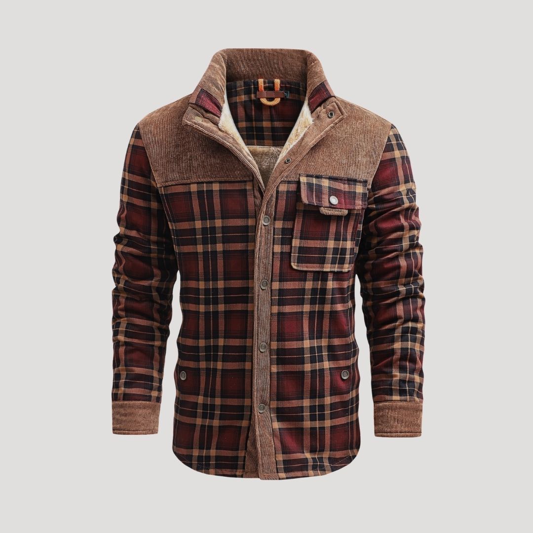 Warm Insulated Plaid Snow Jacket