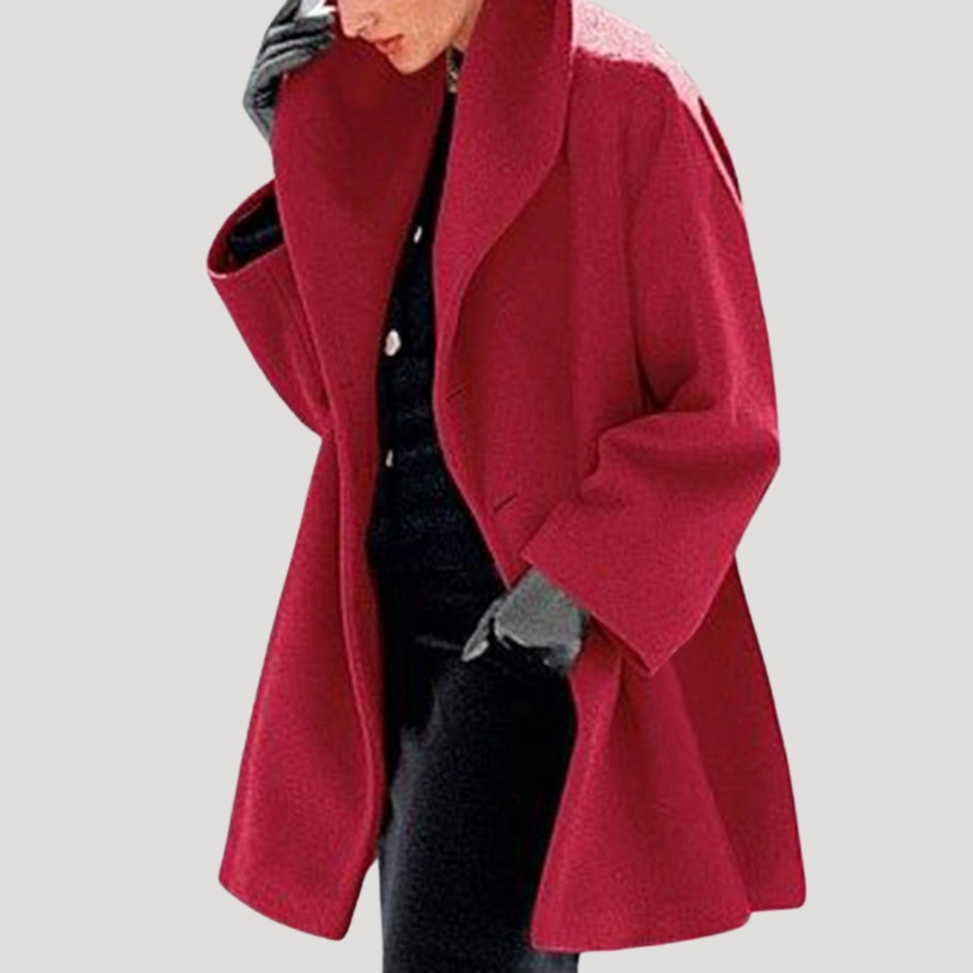 Luxurious Large Wool Coat for Women - Plush Edition