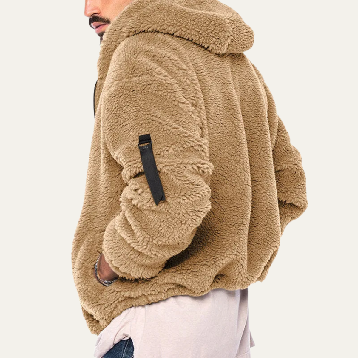 The Firenze Men’s Soft Plush Double Sided Fleece Warm Jacket
