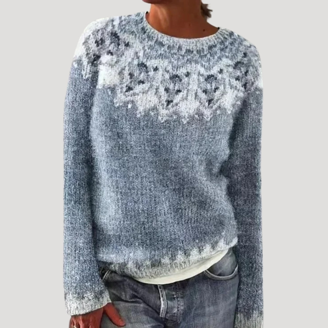 Warm Crew Neck Winter Sweater for Women
