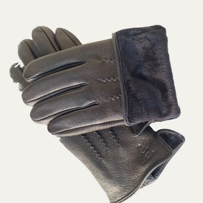 The Hartley Men’s Leather Winter Warm Gloves