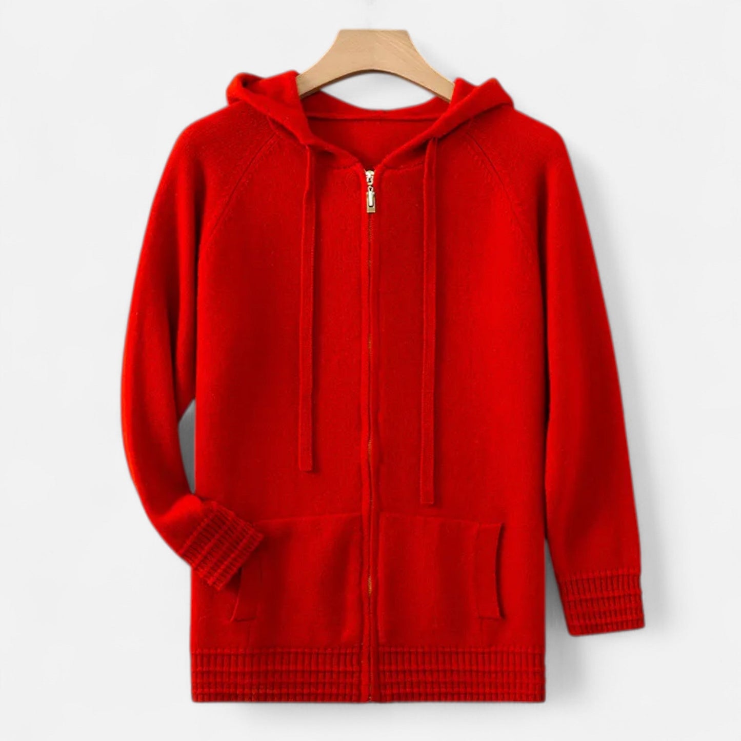 Cozy Cable Knit Hooded Zip Sweater