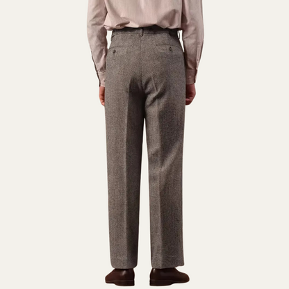 The Fairchild Men's Elegant Tailored High Waist Pleated Trousers