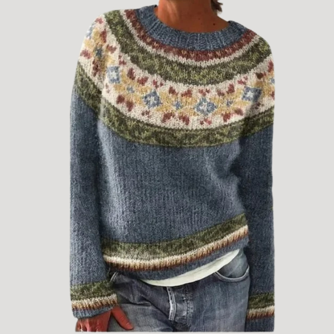 Warm Crew Neck Winter Sweater for Women