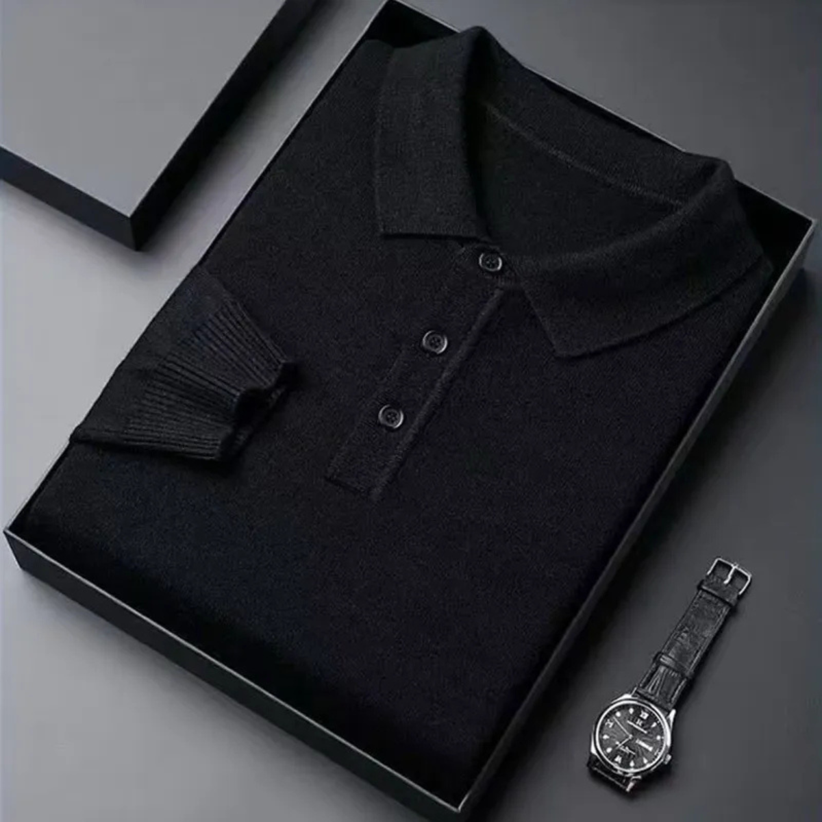 The Dordogne Men’s Cashmere Wool Polo Winter Jumper