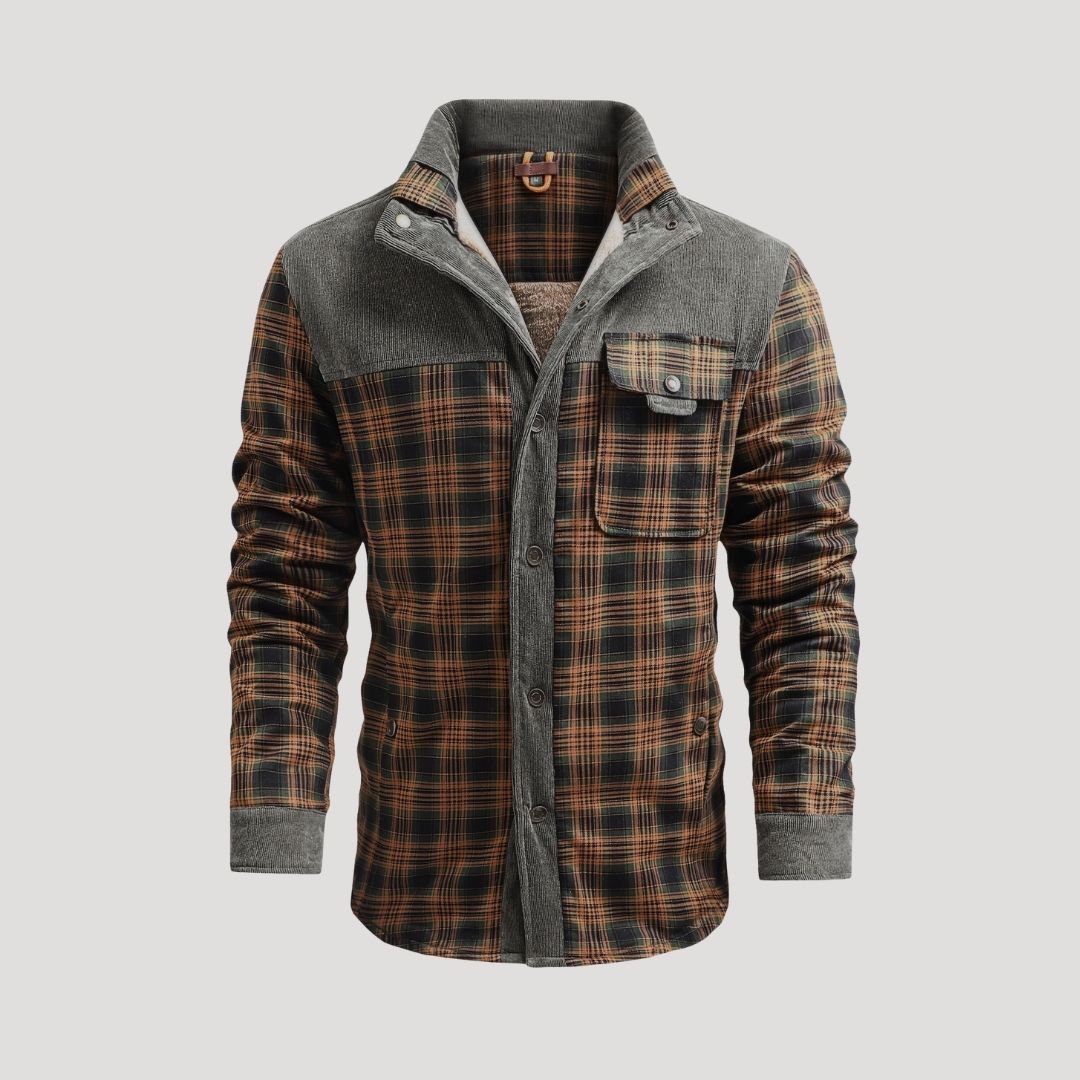 Warm Insulated Plaid Snow Jacket