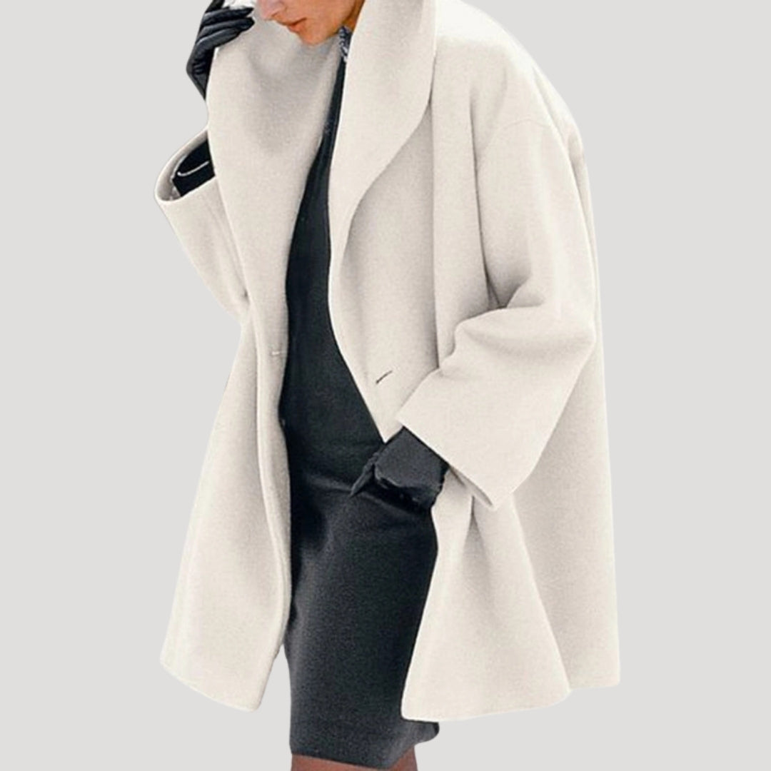 Luxurious Large Wool Coat for Women - Plush Edition