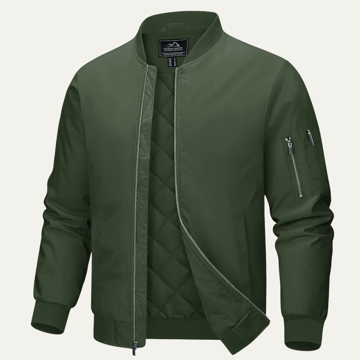 Men’s Classic Quilted Bomber Jacket