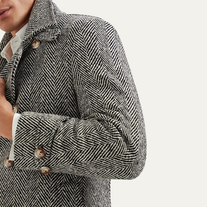 The Hadley Men's Wool Blend Double Breasted Coat