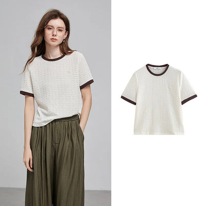 Classic Textured Crew Neck T-Shirt