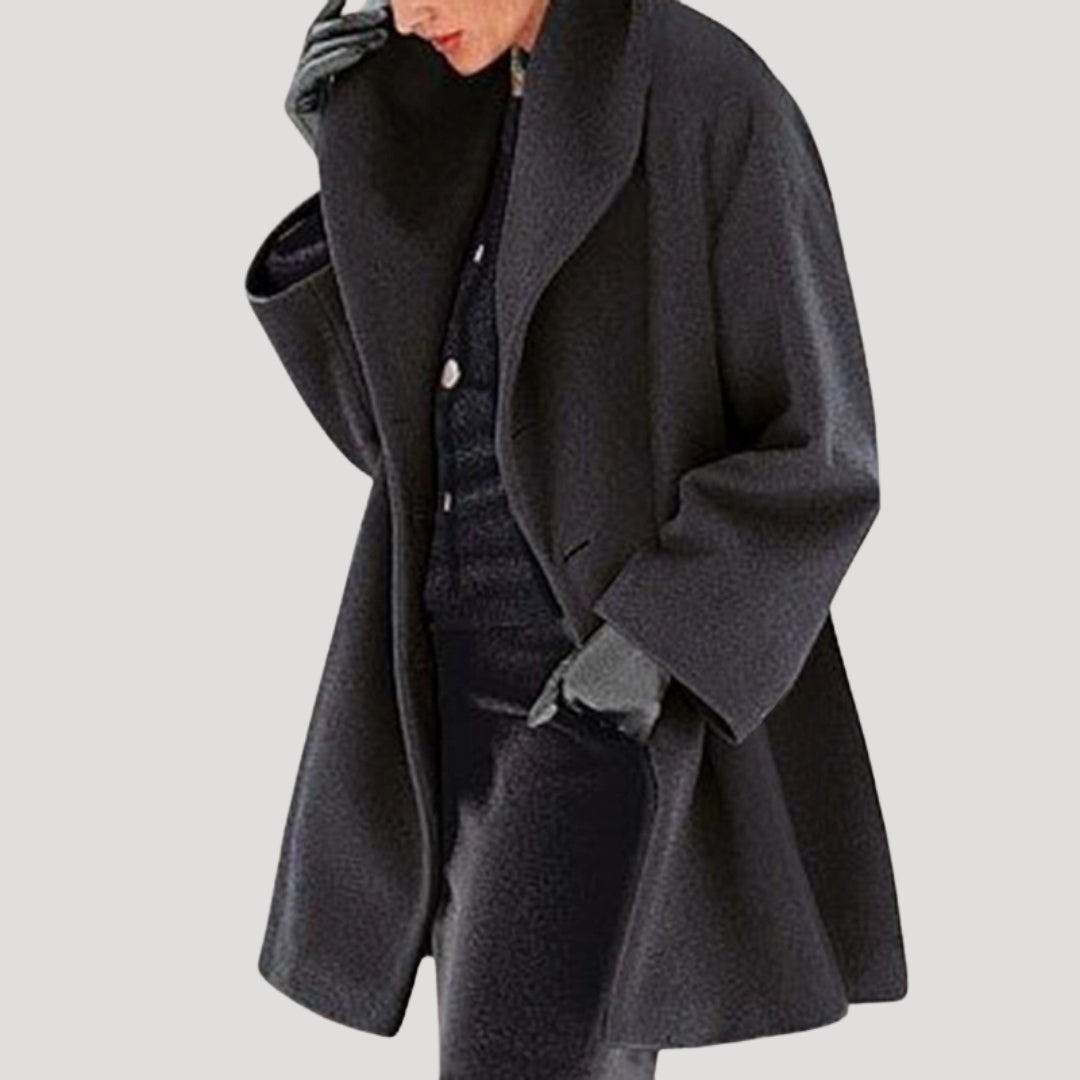 Luxurious Large Wool Coat for Women - Plush Edition