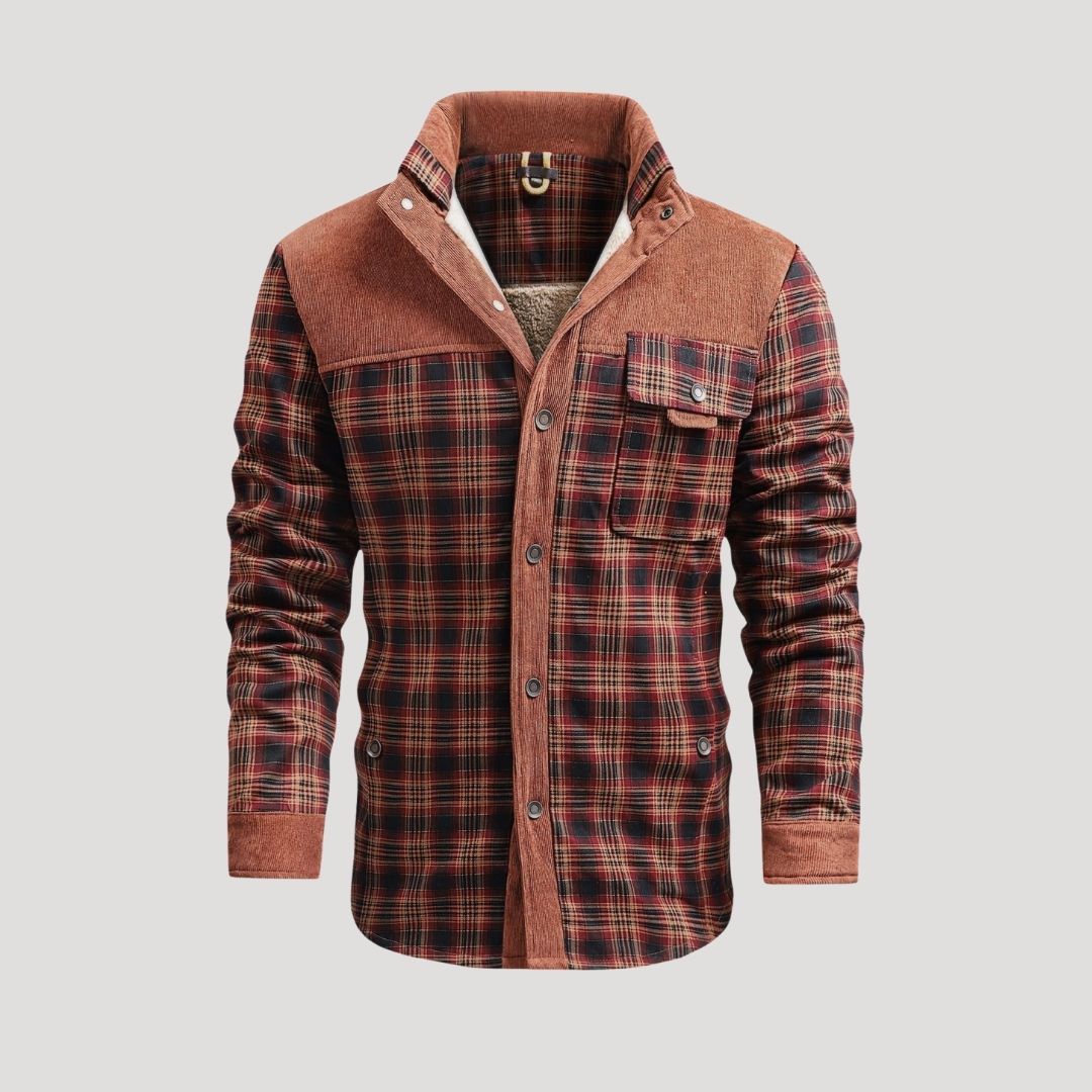 Warm Insulated Plaid Snow Jacket