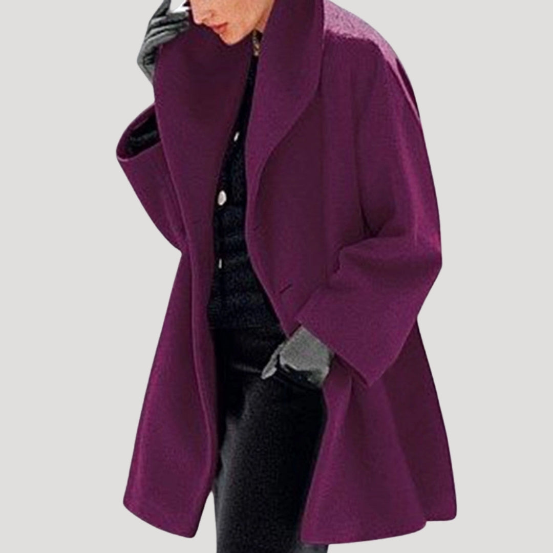 Luxurious Large Wool Coat for Women - Plush Edition