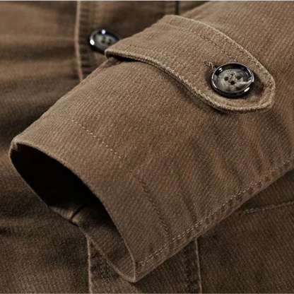 Men’s Mid Length Field Coat with Plaid Lining