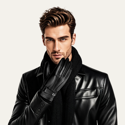 The Ashcroft Men’s Winter Fleece Lined  Leather Gloves