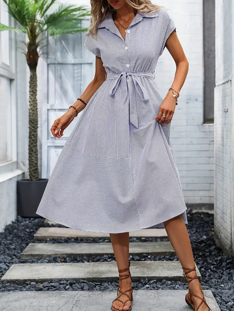 Lightweight Ladies Sundress with Buttons - BritishElegance