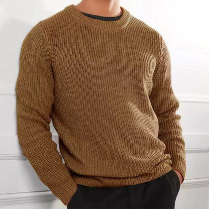 Men’s Ribbed Knit Crewneck Sweater