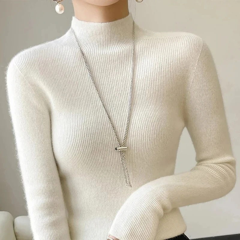 Warm Close Fit Winter Wool Sweater for Women
