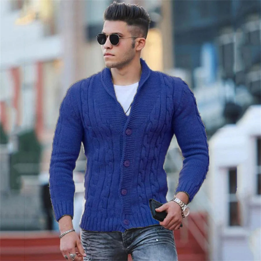 Men's Cozy Relaxed Fit Winter Sweater Cardigan