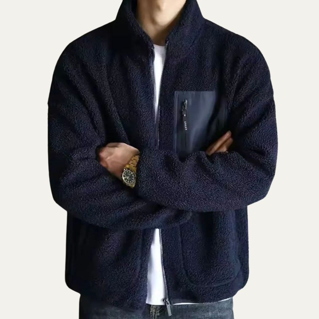 Men’s Warm Cozy Full Zip Fleece Jacket