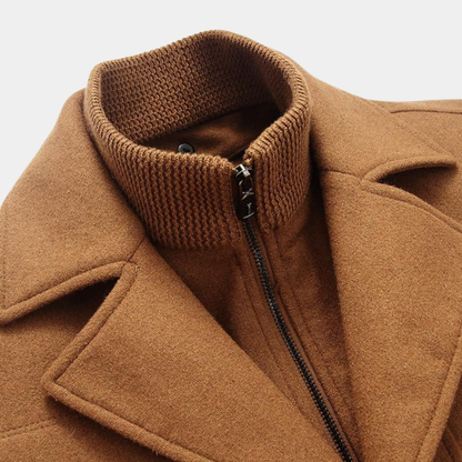 Wool Blend Business Coat