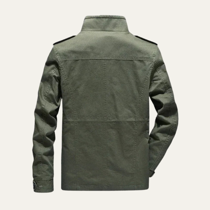 Men’s Military Inspired High Collar Utility Jacket