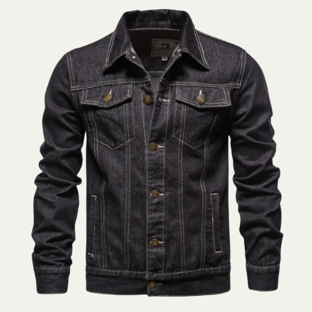 Men’s Oversized Motorcycle Denim Jacket