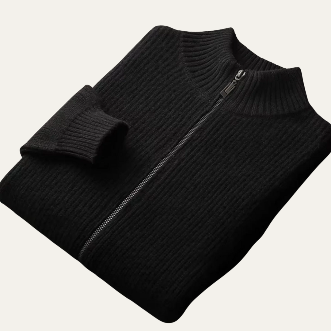 Men’s Ribbed Full-Zip Cardigan