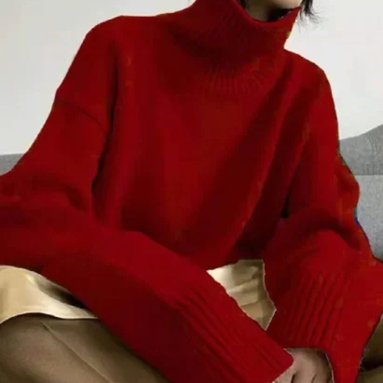 Warm Thick Cable Knit Turtleneck Sweater - BritishElegance