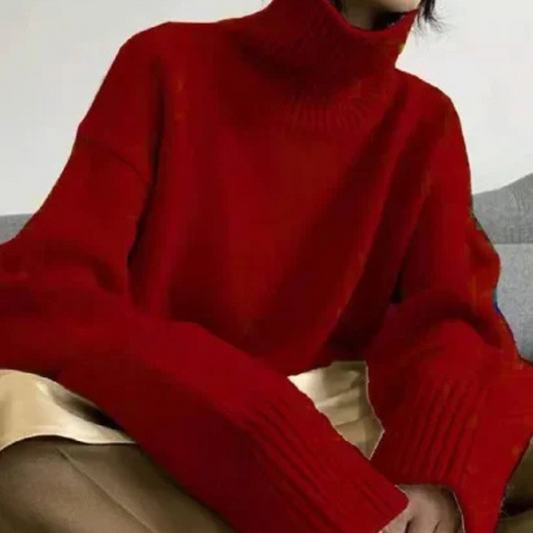 Warm Thick Cable Knit Turtleneck Sweater - BritishElegance