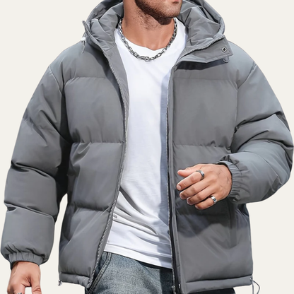 Men’s Quilted Light Puffer Hooded Jacket