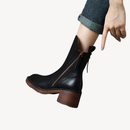Orthopedic Leather Ankle Boots Women