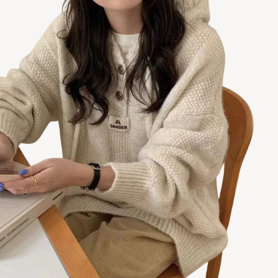 Knitted Hoodie Sweater for Women