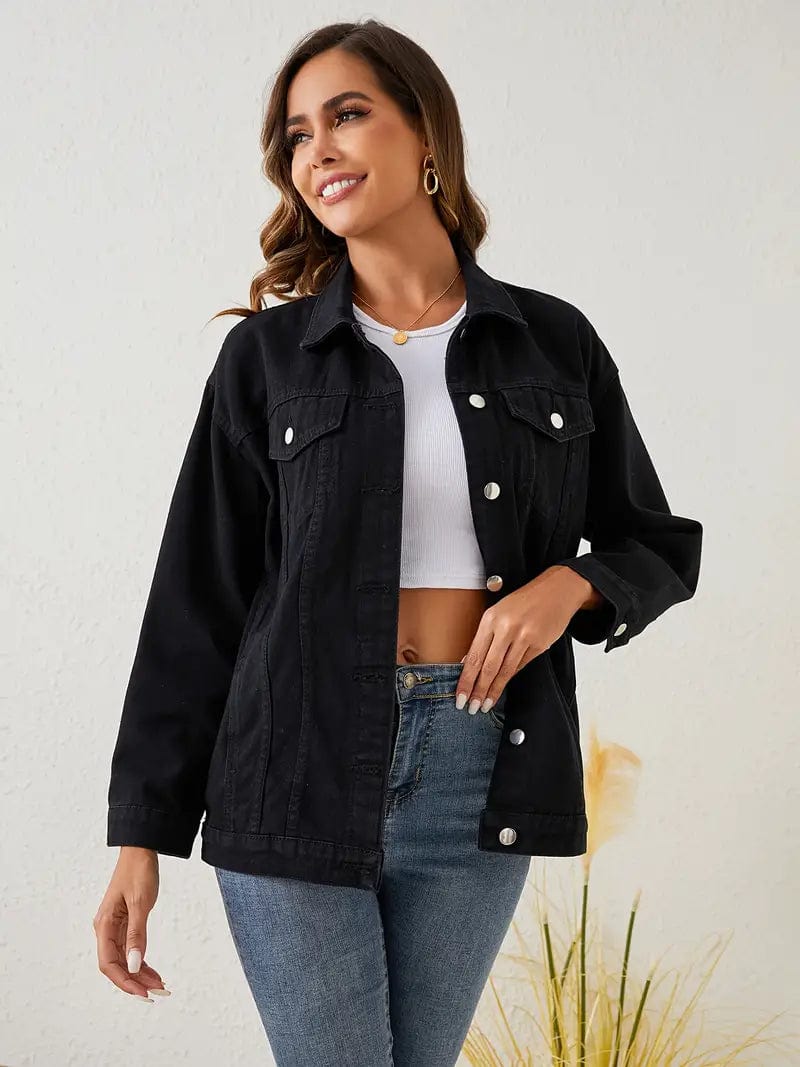 Relaxed Fit Denim Casual Jacket - BritishElegance