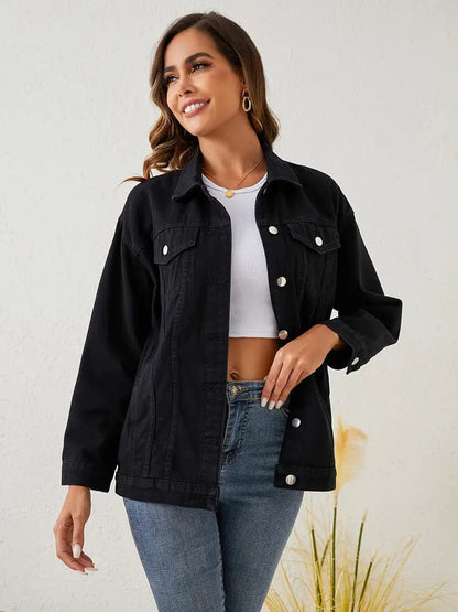 Relaxed Fit Denim Casual Jacket - BritishElegance