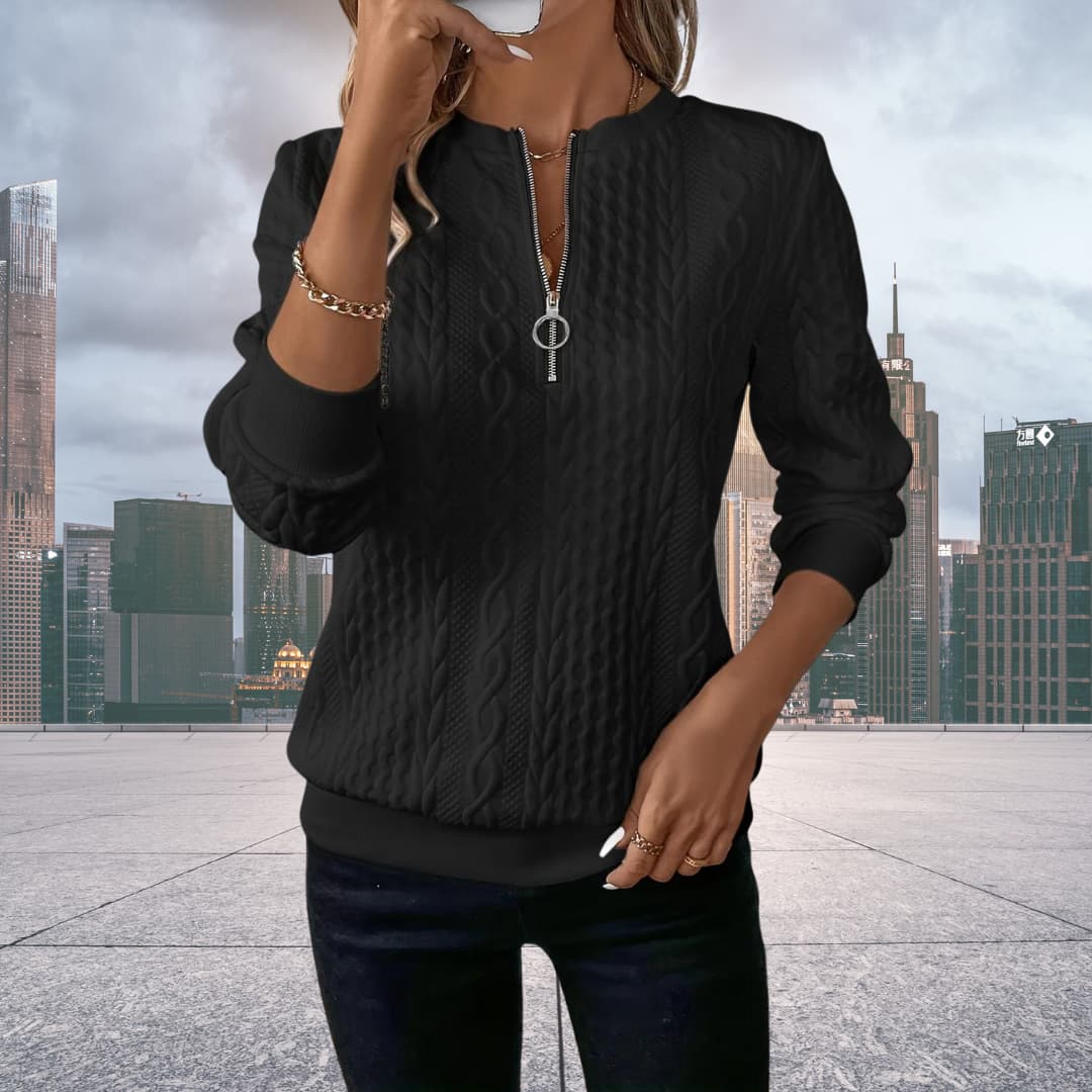 Cozy Women's Cable Knit Pullover Sweater