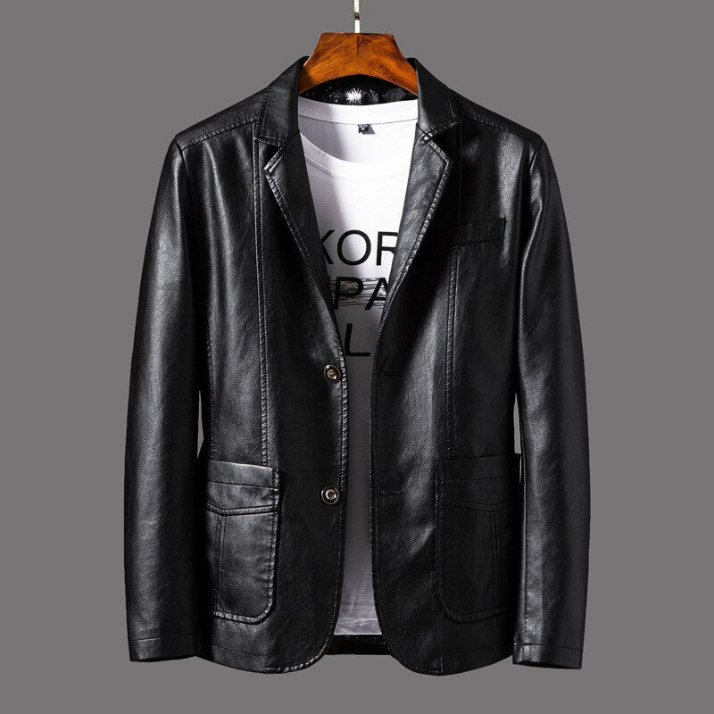 Men's fashionable leather jacket