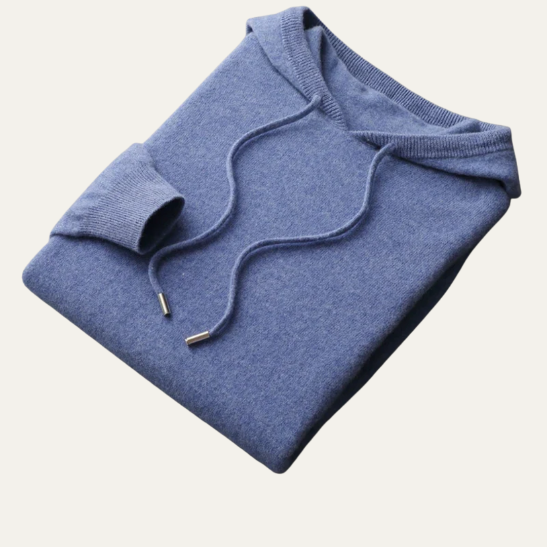 Men’s Fine-Knit Hoodie Sweater