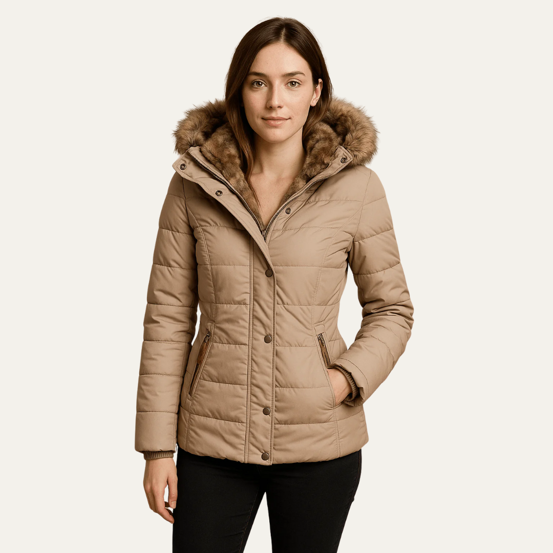 Women’s Faux Fur Hooded Quilted Puffer Jacket