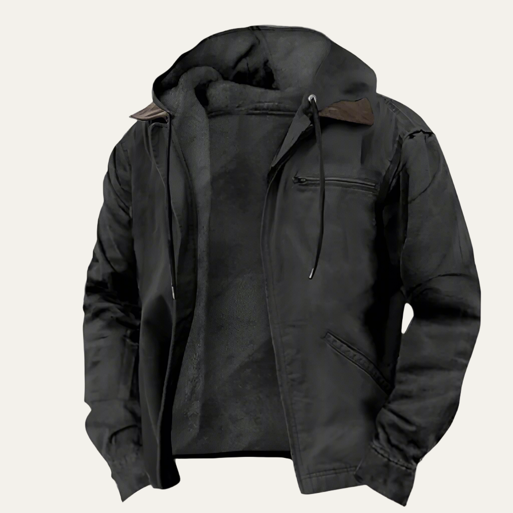 Men’s Winter Hooded Cotton Zip Jacket