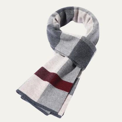 The Highgate Men's Classic Knit Plaid Scarf