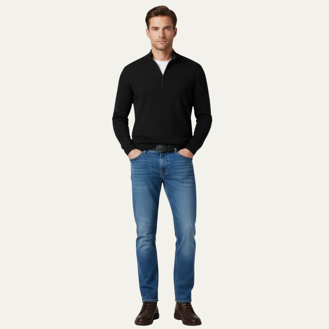 Men’s Fine Gauge Quarter Zip Pullover