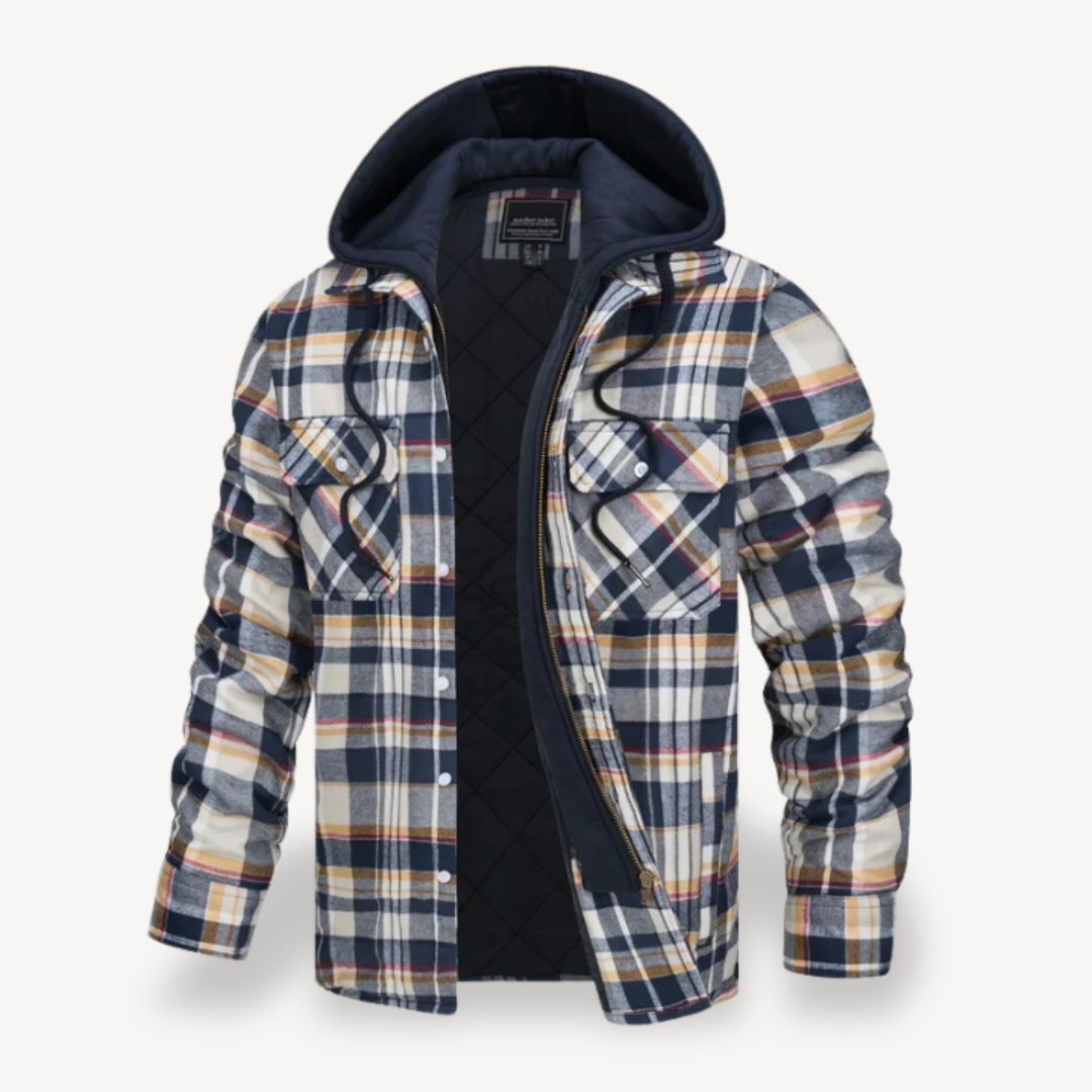 Men's Flannel Hooded Jacket