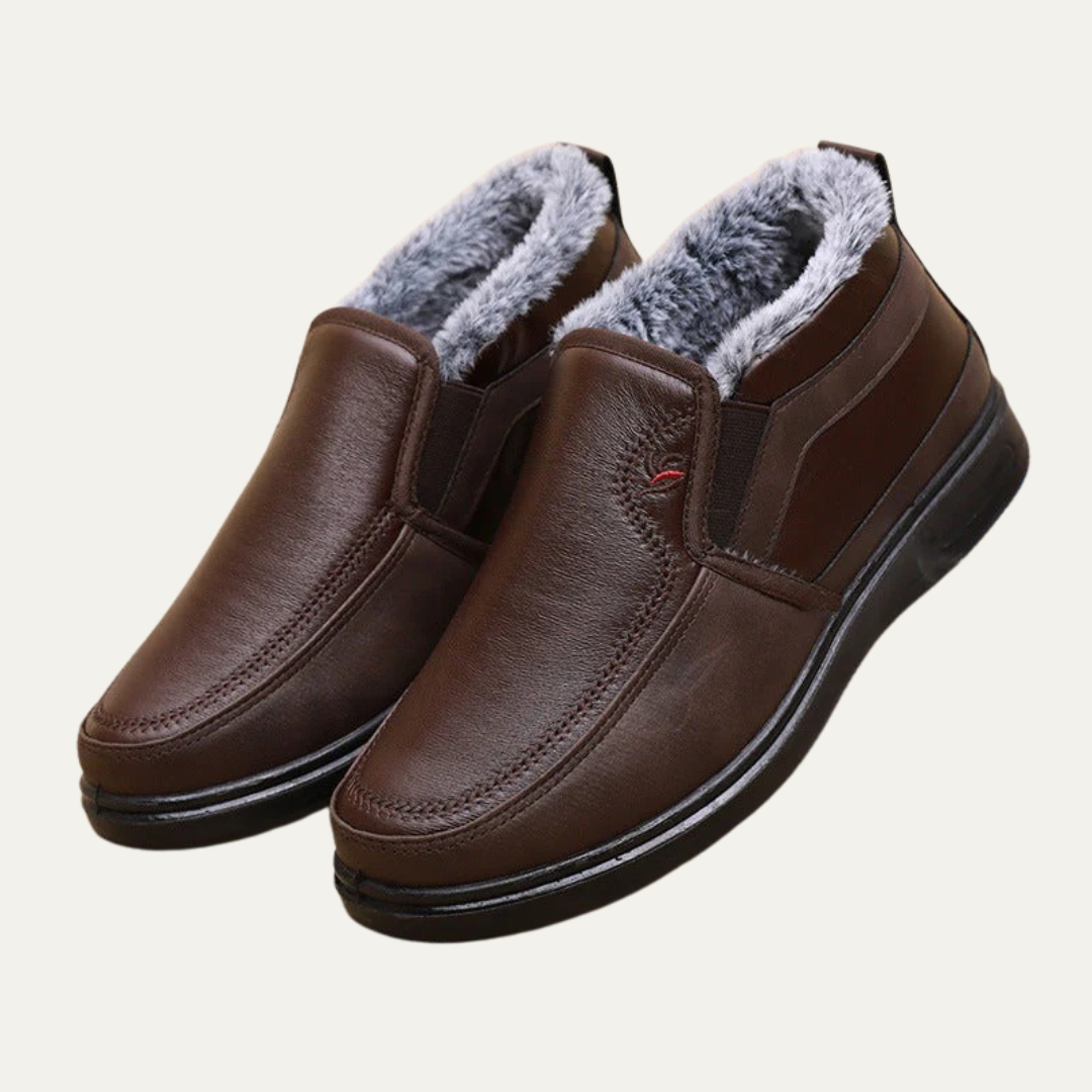 Men’s Faux Fur Lined Slip On Winter Shoes