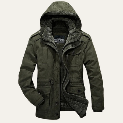 Men’s Sherpa Collar Utility Parka Jacket