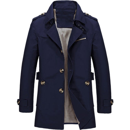 Classic Waterproof Mens Long Coat