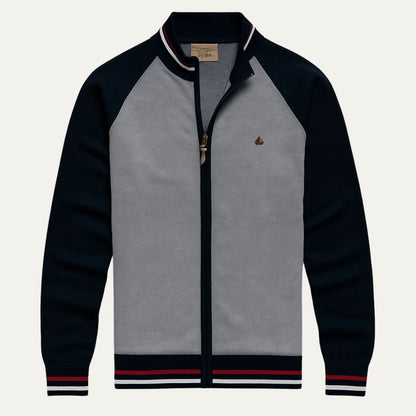 Men’s Color Block Raglan Sleeve Full Zip Jacket