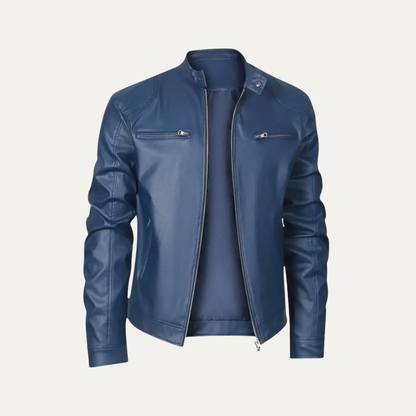 Men’s Fitted Leather Motorcycle Jacket