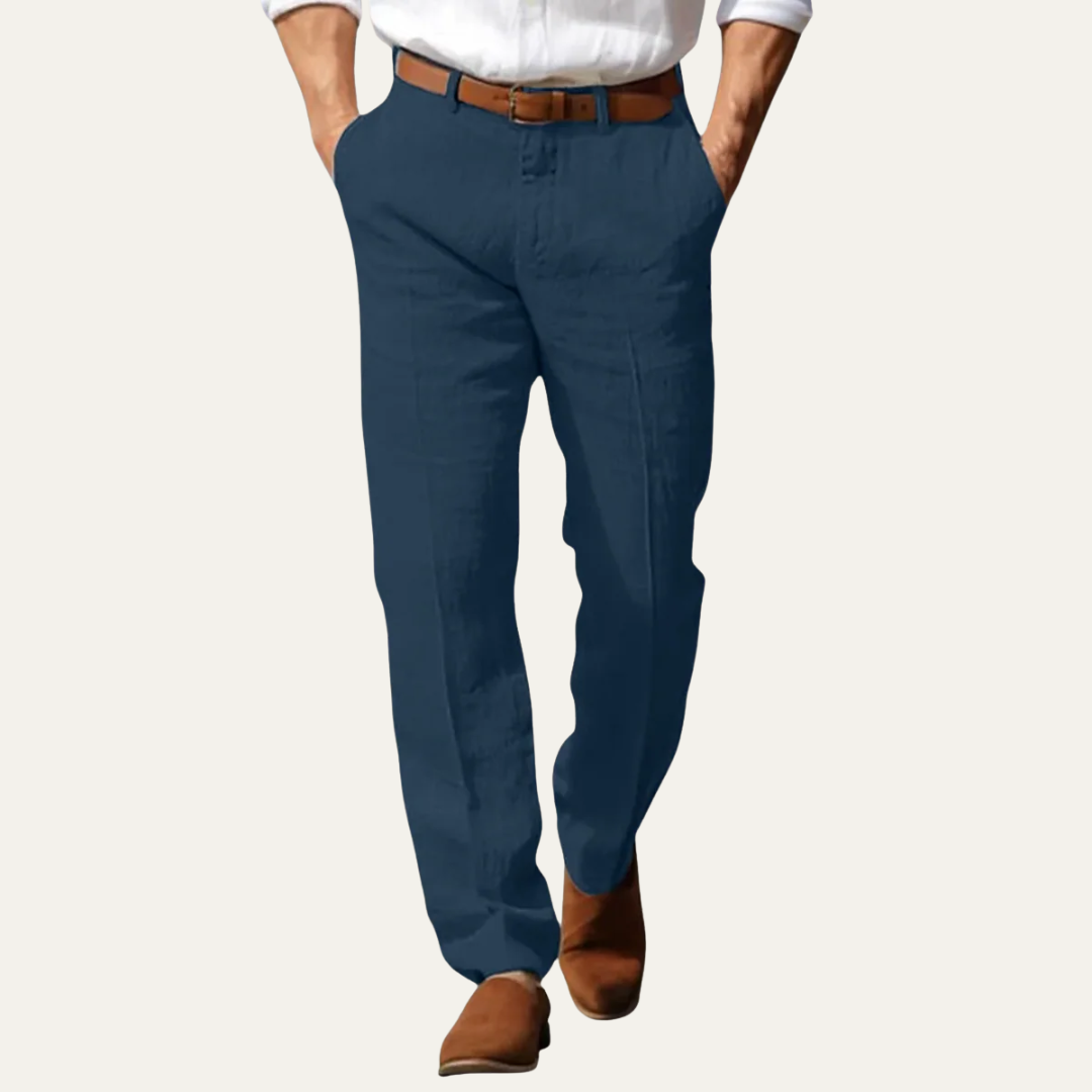 Men’s Relaxed Linen Blend Trousers